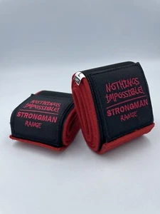 Strongman Range Elbow Wraps Pair Weightlifting Bodybuilding Gym Training 1 Metre - Picture 1 of 24