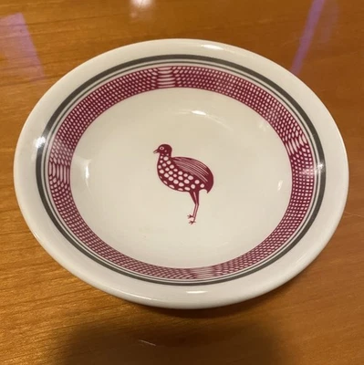 Sauce Bowl 5" Ancient Mimbreno Indian  Replica Santa Fe Dining Car Quail Red - Image 1 of 3