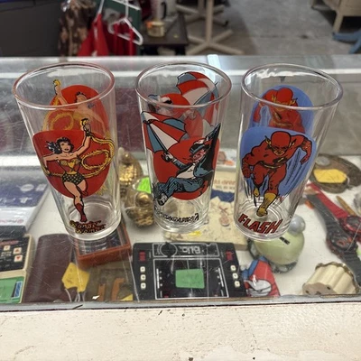 Lote De Colección De 3 Gafas De Coleccionista DC Comics Pepsi Super Series Foto 1 de 4