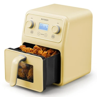 F51 Freidora de Aire 8 en 1 4.2QT, Horno Freidora de Encimera Retro con Ventana Visible... Foto 1 de 4