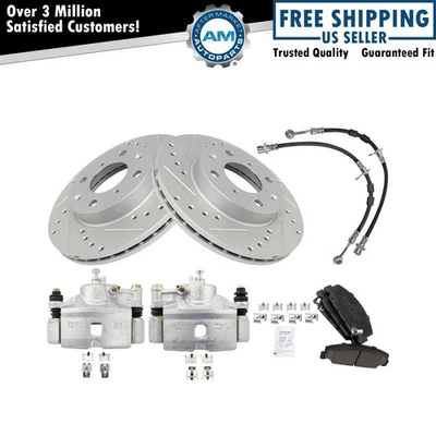 Kit de pastilha de freio dianteiro de cerâmica e rotor compatível com Honda Civic 1996-2000 - Imagem 1 de 4