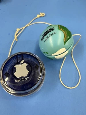Vintage Apple Computers Inc Logo YO-YO Promo..+1998 Mentor Graphics Picnic Globe - Image 1 of 4