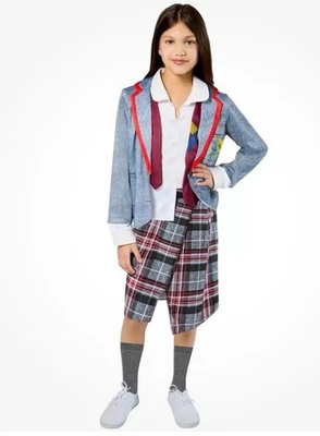 Beetlejuice Astrid школьная форма детский костюм M (6-8) девочек кино платье вверх  - Изображение 1 из 4