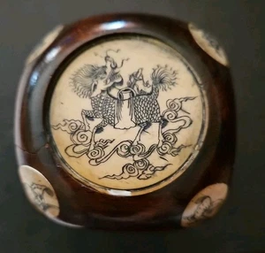 Chinese Wooden Dice Size 1 Large 3” Vintage - Picture 1 of 7
