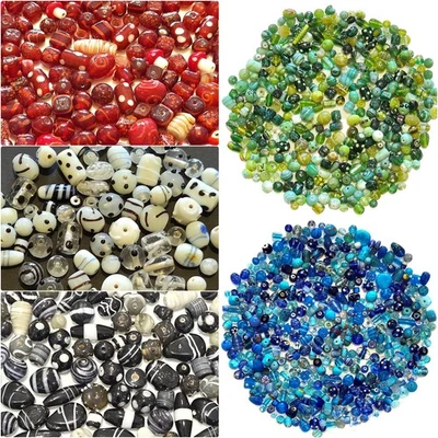 Glasperlen Lampwork Perlen zum auffädeln 500g Perlenset Schmuckherstellung R84 - Bild 1 von 4