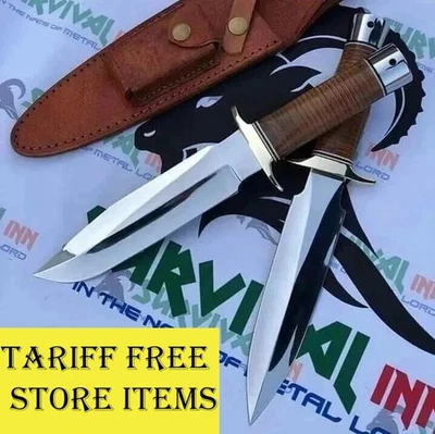 Caza Camping Mini Bowie D2 Acero Cazador Ciervo Desollador Bowie DE Juego con Karité Foto 1 de 2