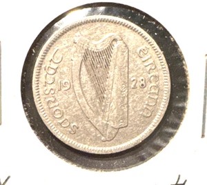 Ireland 1928 six pence KM 5 XF - Picture 1 of 2