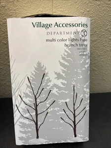 Dept 56~Village Accessories~Multi Color Lights Bare Branch Trees~Set of2~4038817 - Picture 1 of 2