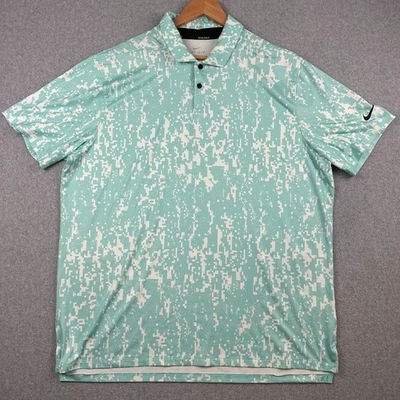 Polo de golf Nike Dri Fit estándar para hombre XL azul digital camuflaje pulóver cuello Foto 1 de 4