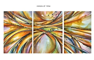 large painting vibrant colorful art original MikeLang depth movement home decor - Picture 1 of 8