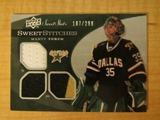 2007-08 Upper Deck Sweet Shot Stitches Marty Turco #SST-MT 107/299 Dallas Stars