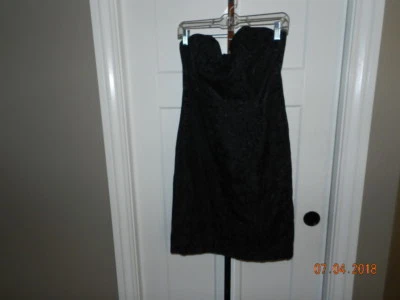 Mini Vestido Floral Vintage Frederick’s of Hollywood Años 90 Sin Tirantes Brocado 36B Foto 1 de 4