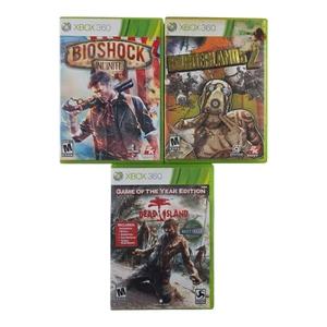 Bioshock Infinite, Borderlands 2 & Dead Island Microsoft Xbox 360 Game Lot of 3 - Picture 1 of 5