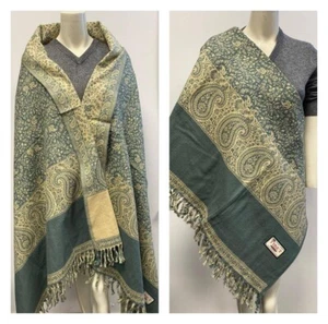 New Pale Blue Yak Wool Scarf Shawl Ladies Luxurious quality Wrap Gift Xmas - Picture 1 of 5