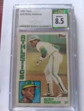 1984 Topps #230 Rickey Henderson CSG 8.5