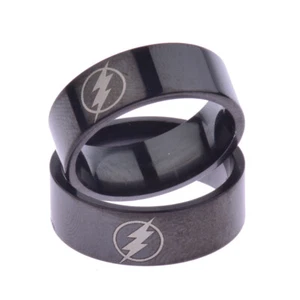 Unisex Stainless Steel Ring Band Fashion The Flash Designs Women Men Wedding - Picture 1 of 15