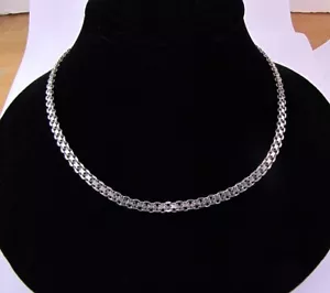 Collar de eslabones de cadena vintage de plata de ley Italia 18 pulgadas de largo #4174 - Imagen 1 de 3