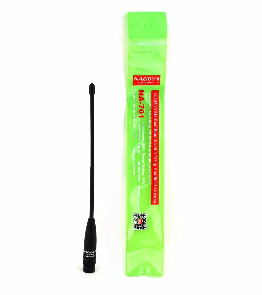 6 Nagoya Na-701 BNC Dual Band 144/430mhz 2.15db 10w Antenna for Ht/scanner