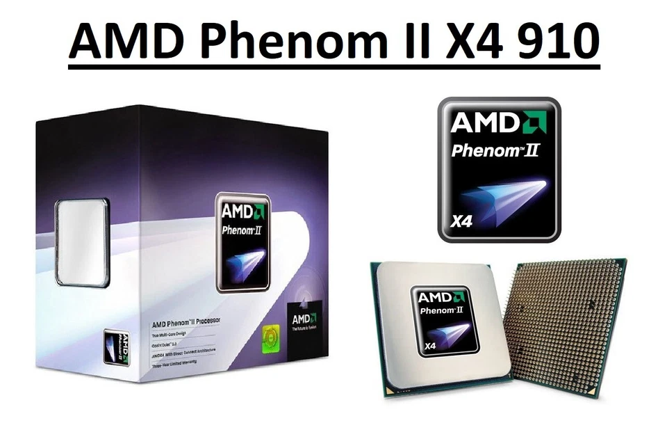 AMD Phenom II X4 910 Quad Core Processor 2.6 GHz, Socket AM2+/AM3, 95W CPU - Image 1 of 4