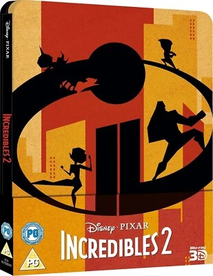 Incredibles 2: Steelbook, 3D and 2D Blu-ray combo NEW - Image 1 of 2