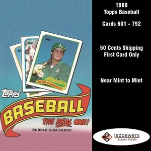 1989 Topps Baseball - Complete Your Set, Cards 601-792 NM to Mint - Picture 1 of 91