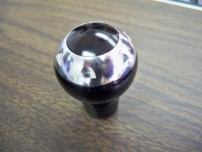 Perilla de cambio universal para Civic Accord Cavalier bola cromada aluminio fundido negro Foto 1 de 4