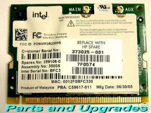 HP DV1000 ZE2000 MiniPCI 802.11b/g Wireless 373025-001 - Picture 1 of 1