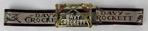 Vtg Davey Crockett Belt & Buckle Crossed Guns Cowhide Boys 24" Exc Condition - Picture 1 of 6