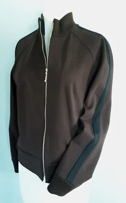 CHAQUETA DE PUNTO ST JOHN•DK. MARRÓN Y NEGRO•2019•PUÑOS Y CUELLO DE PUNTO ACANALADO DE LANA•TALLA P• Foto 1 de 4