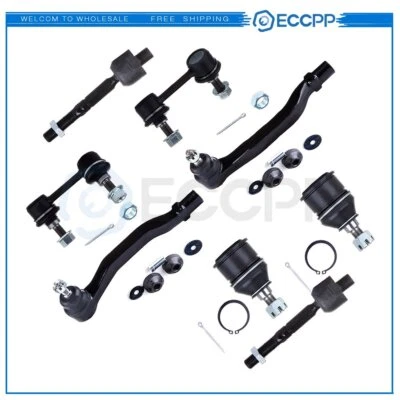 10pcs Fits 1998-2001 2002 Honda Accord Steering Kit Ball Joints Tie Rod End - Image 1 of 4