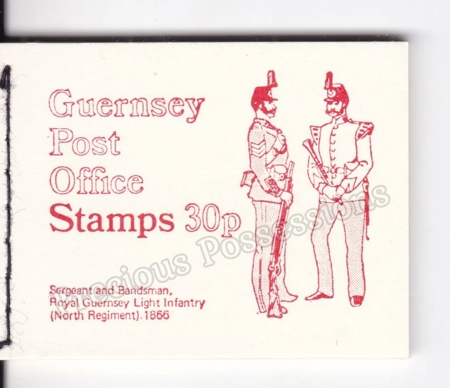 GUERNSEY POSTAGE STAMP BOOKLET 1971 SB9 30p SERGEANT & BANDSMAN LIGHT INFANTRY - Image 1 of 1