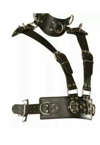 Men's Bondage Real Leather Padded Harness - Picture 1 of 4