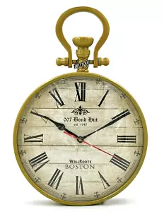 Orologio da parete stile 007 BOND finitura ottone numeri romani caffè stile antico orologi - Foto 1 di 1