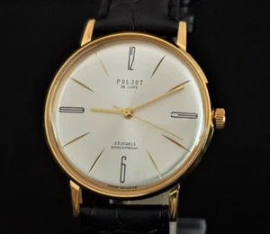 Vintage Watch USSR Poljot De LUXE Ultra SLIM 2209 Soviet Wristwatch 23 Jewels - Picture 1 of 12