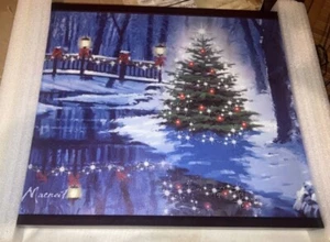 Mr. Christmas Illuminart Gold Label Collection LED 16x20 Neu QVC Leinwandbild Bild - Bild 1 von 12