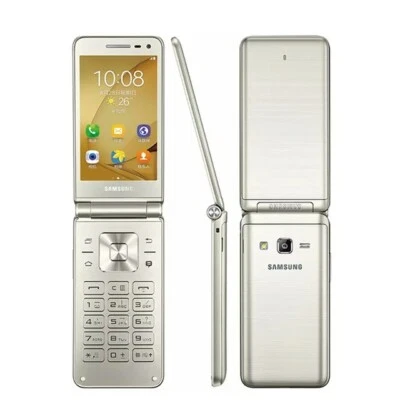 Unlocked Samsung Galaxy Folder G1600 Dual SIM LTE Flip SmartPhone- New Sealed - Image 1 of 4