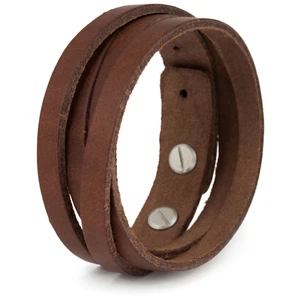 Simaru Leder Armband verstellbares Herrenarmband Wickelarmband für Männer natur - Bild 1 von 18