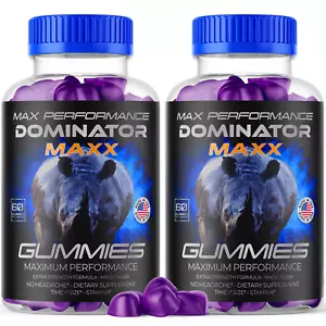 (2 Pack) Dominator Maxx Gummies for Men Supplement 120 Gummies - Picture 1 of 12