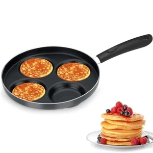 Padella per Pancake e Uova in Alluminio con 4 Fori Ø 24 cm Antiaderente 9975F - Foto 1 di 6