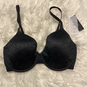 Natori 32DDD Bra Black Sheer Illusion Contour Underwire 721322 NEW $66 - Picture 1 of 9