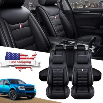 For Hyundai Sonata 2007-2021 09 Seat Cover Full Set 5 Seat Front Rear PU Leather — 第 1/4 张图片