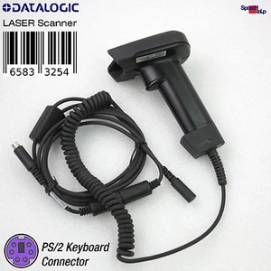Datalogic QS6000 Plus Laser Barcode Scanner PS2 Keyboard - Picture 1 of 4