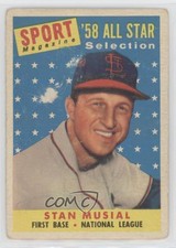 1958 Topps Sport Magazine '58 All Star Selection Stan Musial #476 HOF