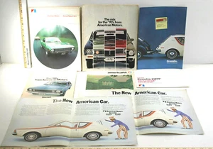 8pc 1970 1971 American Motors Brochures + Magazine Gremlin Javelin Annual Report - Picture 1 of 8