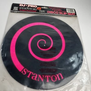 Vtg Stanton DJ Pro Disco Slip Mat  Vinyl Turntable Record  Set Of 2 Mats DSM-4 - Picture 1 of 4