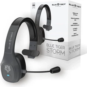 Blue Tiger Storm Gray - Zestaw słuchawkowy Bluetooth Premium Trucker - Bezprzewodowy - Zdjęcie 1 z 8