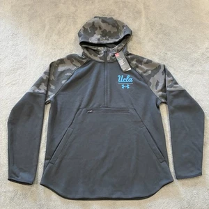 Under Armour ULCA Bruins University Hoodie Gray Camo Half Zip Mens Size Large - Picture 1 of 8
