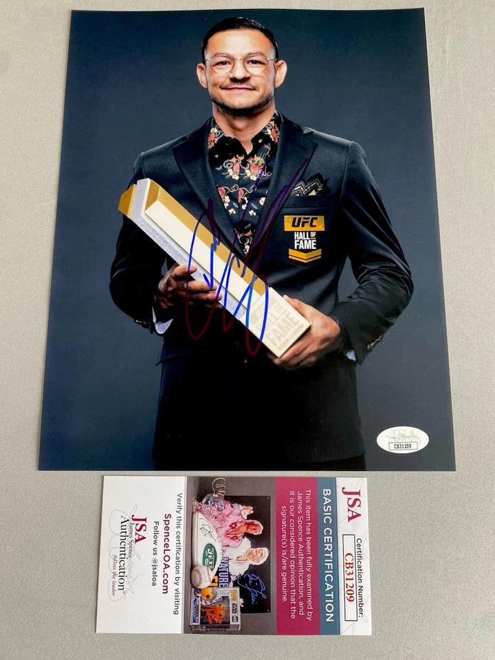 UFC STAR- CUB SWANSON AUTOGRAPH 8x10 HALL OF FAME INDUCTION PHOTO UFC/MMA JSA - Image 1 of 1