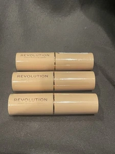 3 X Makeup Revolution Fast Base Stick Foundation – Shade F1 SEALED - Picture 1 of 4