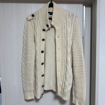 Authentic GUCCI Braided Knit Jacket Cardigan Ivory Men's Used from Japan Size M - Image 1 of 4